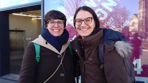 MOVE researchers Emilia Kmiotek-Meier (UL) and Alice Altissimo (UH) in Essen